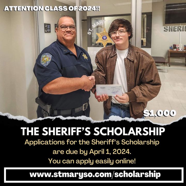 The Sheriff’s Office Scholarship Deadline is Approaching for 2024